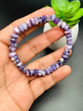 Purple Opal Bracelet • 7.5 mm size • Code #P3 • 7.5 inch Length • Natural Purple Opal Faceted Roundel Bracelet • Purple Opal Beads