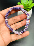 Purple Opal Bracelet • 7.5 mm size • Code #P3 • 7.5 inch Length • Natural Purple Opal Faceted Roundel Bracelet • Purple Opal Beads