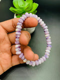 Purple Opal Bracelet • 7.5 mm size • Code #P7 • 7.5 inch Length • Natural Purple Opal Faceted Roundel Bracelet • Purple Opal Beads