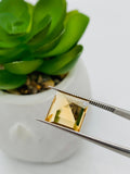 Citrine Square Faceted Cut • 10x10  mm size • Pack of 1 Pc • AAA Quality • 100% Natural Citrine Faceted Square Loose Pieces