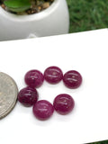 Natural Ruby Cabochon 9 mm Size -Pack of 1 Pieces - AAA Quality-  Origin Tanzania- Ruby Round Cabs- Natural Ruby Stones