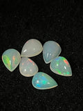 Ethiopian Opal 12X9mm  Pear size Cabs Pack of 1 Pieces -Code #4 AAA Quality (AAA Grade) Opal Cabochon - Ethiopian Opal Pear Cabochon