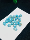 Sky Copper Turquoise 7X9MM Cabochon-  • Natural gemstone cabochon •  Natural Turquoise Cabs- • Turquoise Loose Stones pack 4 Pcs.