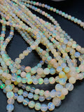 Ethiopian Opal Round Beads • Code # E8 •  3 to 7mm Size • Length 16 Inch •  100% Natural Ethiopian Opal Briolettes