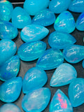 Ethiopian Opal Cabochon • 7x10 mm Size • Pack 2 Pcs• Code # D15 • AAA Quality • 100% Natural Opal Cabs  • Color Treated Opal