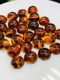 Amber Round Cabochon • 8 mm Size • Pack of 2 Pcs •AAA Quality  • Natural Amber from Ukraine • Amber Cabochon • Flat Back Cabs