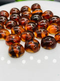 Amber Round Cabochon • 8 mm Size • Pack of 2 Pcs •AAA Quality  • Natural Amber from Ukraine • Amber Cabochon • Flat Back Cabs