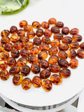 Amber Oval Cabochon • 8x10 mm Size • Pack of 4 Pcs •AAA Quality • Natural Amber from Ukraine • Amber Cabochons • Flat Back Cabs