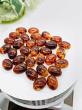 Amber Oval Cabochon • 10x14 mm Size • Pack of 2 Pcs • AAA Quality • Natural Amber from Ukraine • Amber Cabochons • Flat Back Cabs