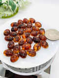 Amber Oval Cabochon • 10x14 mm Size • Pack of 2 Pcs • AAA Quality • Natural Amber from Ukraine • Amber Cabochons • Flat Back Cabs