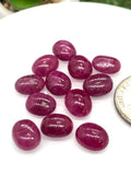 Natural Ruby Cabochon • 9x11 mm Size • Pack of 1 Piece • AAA Quality •  Origin Tanzania • Ruby Oval Cabs- Natural Ruby Stones