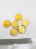 9MM Beer Quartz Cabochons, AAA Quality , Pack of 4 Pcs. Loose cabochon