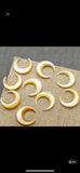 Yellow Mother of Pearl Moon Shape • 12mm Size  • AAA Quality • pack of 6 pieces