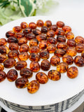 Amber Oval Cabochon • 8x10 mm Size • Pack of 4 Pcs •AAA Quality • Natural Amber from Ukraine • Amber Cabochons • Flat Back Cabs