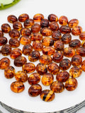 Amber Oval Cabochon • 8x10 mm Size • Pack of 4 Pcs •AAA Quality • Natural Amber from Ukraine • Amber Cabochons • Flat Back Cabs