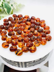 Amber Oval Cabochon • 8x10 mm Size • Pack of 4 Pcs •AAA Quality • Natural Amber from Ukraine • Amber Cabochons • Flat Back Cabs