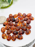 Amber Oval Cabochon • 10x14 mm Size • Pack of 2 Pcs • AAA Quality • Natural Amber from Ukraine • Amber Cabochons • Flat Back Cabs