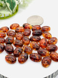 Amber Oval Cabochon • 10x14 mm Size • Pack of 2 Pcs • AAA Quality • Natural Amber from Ukraine • Amber Cabochons • Flat Back Cabs