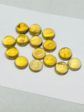 9MM Beer Quartz Cabochons, AAA Quality , Pack of 4 Pcs. Loose cabochon