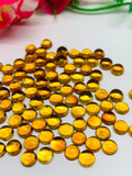 8 mm Citrine Round Cabochons - Pack of 4 pcs- Brandy Color-  AAA Quality - Natural Citrine Cabs