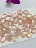 Morganite Oval Cabochon •7x9  mm Size  • Pack of 4 Pcs •  AAA Quality • Natural Morganite  Cabochon • Morganite Cabs