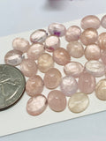 Morganite Oval Cabochon •7x9  mm Size  • Pack of 4 Pcs •  AAA Quality • Natural Morganite  Cabochon • Morganite Cabs