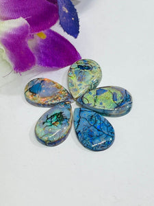 Monarch Opal Cabochon • Code A21 • Sterling Opal Cabochon • AAAA Quality • Treated Opal, Size 11X16-17 MM, pack of 5 Pc. 15 carat.