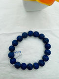 Lapis carving Bracelet 12MM Beautiful Blue Bracelet, Natural Lapis Round Beaded Bracelet , Gemstone carving beads