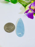 Aquamarine Pear Cabs-45X17mm, thickness 8MM Aquamarine cabochon Pack of 1 Pcs Good Quality cabs- Blue Aquamarine, weight 50 carat.