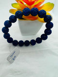 Lapis carving Bracelet 12MM Beautiful Blue Bracelet, Natural Lapis Round Beaded Bracelet , Gemstone carving beads