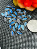 Labradorite Marquise 7X14MM,Natural Blue Fire Cabs , Gemstone cabs, pack of 5 pc,