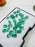 2Pc. Emerald 5X7 MM Oval Faceted Cut  - Pack of 2 Pcs - Natural Emerald Cut loose Stone  - Origin Zambia