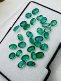 2Pc. Emerald 5X7 MM Oval Faceted Cut  - Pack of 2 Pcs - Natural Emerald Cut loose Stone  - Origin Zambia