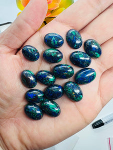 Azurite 10X14MM cabochon, - Pack of 2 Pcs - AAA Quality -Azurite cabochons -