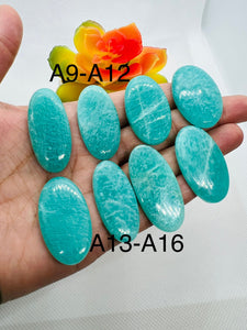 Amazonite Cabochons • Code A9-A16-AAA Quality • Natural Peruvian Amazonite Cabochons • Amazonite Pendant • Amazonite Stone