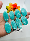 Amazonite Cabochons • Code A9-A16-AAA Quality • Natural Peruvian Amazonite Cabochons • Amazonite Pendant • Amazonite Stone