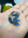 Labradorite Marquise Cabs. Size 6X18MM Natural Blue Fire Cabs , Gemstone cabs, pack of 8 pc, code M6