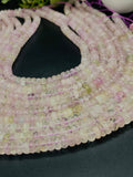 Kunzite Roundel Beads - 7 mm Size  - Length 40cm - 5A Grade - Natural Kunzite Rondelle Beads - Purple Color origin brazil