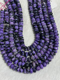 Charoite Roundel 10MM Beads  Length 16" • Charoite roundel Beads • 100% Natural Charoite Beads, origin Russia, Quality AA