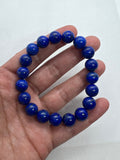 Lapis 10 MM Bracelet , Beautiful Blue Bracelet, Natural Lapis Round Beaded Bracelet , Gemstone beads Code #1