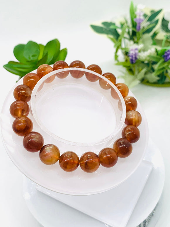 Andesine Bracelet  Code# A10 - Size 10 mm - AAA Quality length 7 Inch Origin Tibet - Natural Andesine Round Bracelet