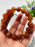 Andesine Bracelet  Code# A17 - Size 12.50 mm - AAA Quality length 7.5 Inch Origin Tibet - Natural Andesine Round Bracelet