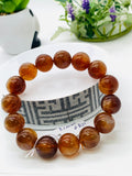 Andesine Bracelet  Code# A20 - Size 14 mm - AAA Quality length 7.5 Inch Origin Tibet - Natural Andesine Round Bracelet