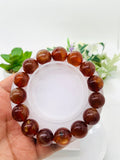 Andesine Bracelet  Code# A21 - Size 14 mm - AAA Quality length 7.5 Inch Origin Tibet - Natural Andesine Round Bracelet