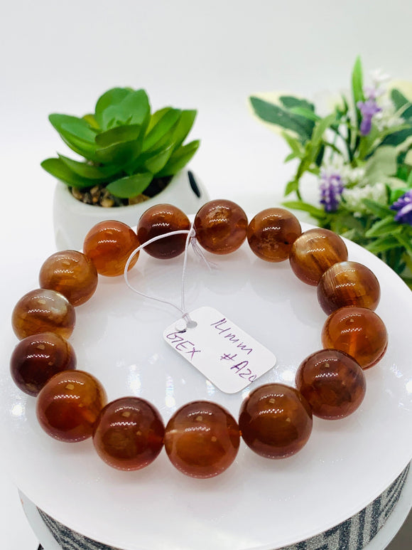 Andesine Bracelet  Code# A20 - Size 14 mm - AAA Quality length 7.5 Inch Origin Tibet - Natural Andesine Round Bracelet