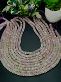 Kunzite Roundel Beads - 7 mm Size  - Length 40cm - 5A Grade - Natural Kunzite Rondelle Beads - Purple Color origin brazil