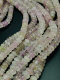 Kunzite Roundel Beads - 7 mm Size  - Length 40cm - 5A Grade - Natural Kunzite Rondelle Beads - Purple Color origin brazil