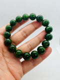 Chrome Diopside 12MM Round bracelet, Very good quality Stretch Bracelet,  length 7.5”, code #4,gram 46.5