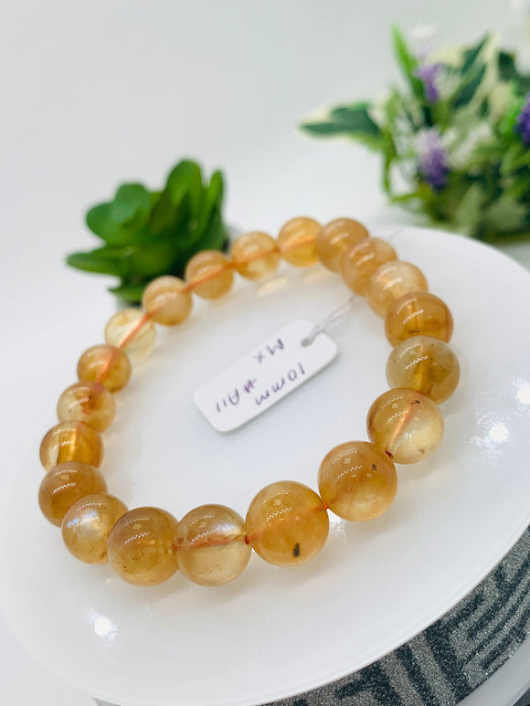 Andesine Bracelet  Code# A11 - Size 10 mm - AAA Quality length 7.5 Inch Origin Tibet - Natural Andesine Round Bracelet