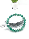 Emerald  Round Bracelet - 8 mm Size - Code #4  - Precious gemstone - Natural Emerald Bracelet - Length 7.5 Inch - Stretch Cord